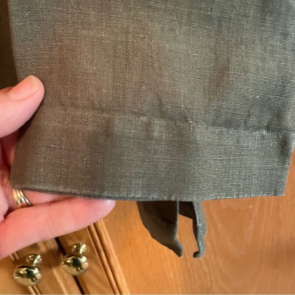 Doncaster women’s Dark green linen button down top size 12 - Picture 4 of 7